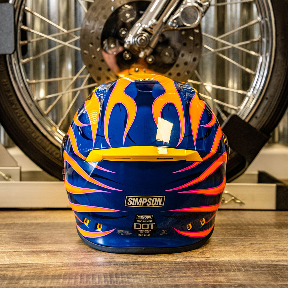 Simpson Mod Bandit Modular Helmet - Yellow Wildfire - Get Lowered