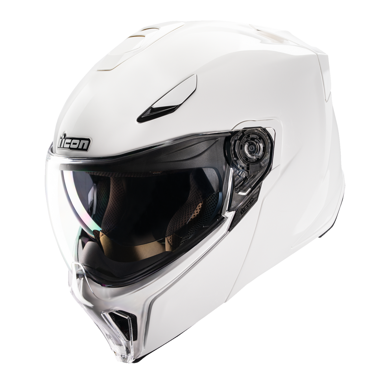Icon Threshold Modular DOT Helmet - Gloss White - Get Lowered Cycles