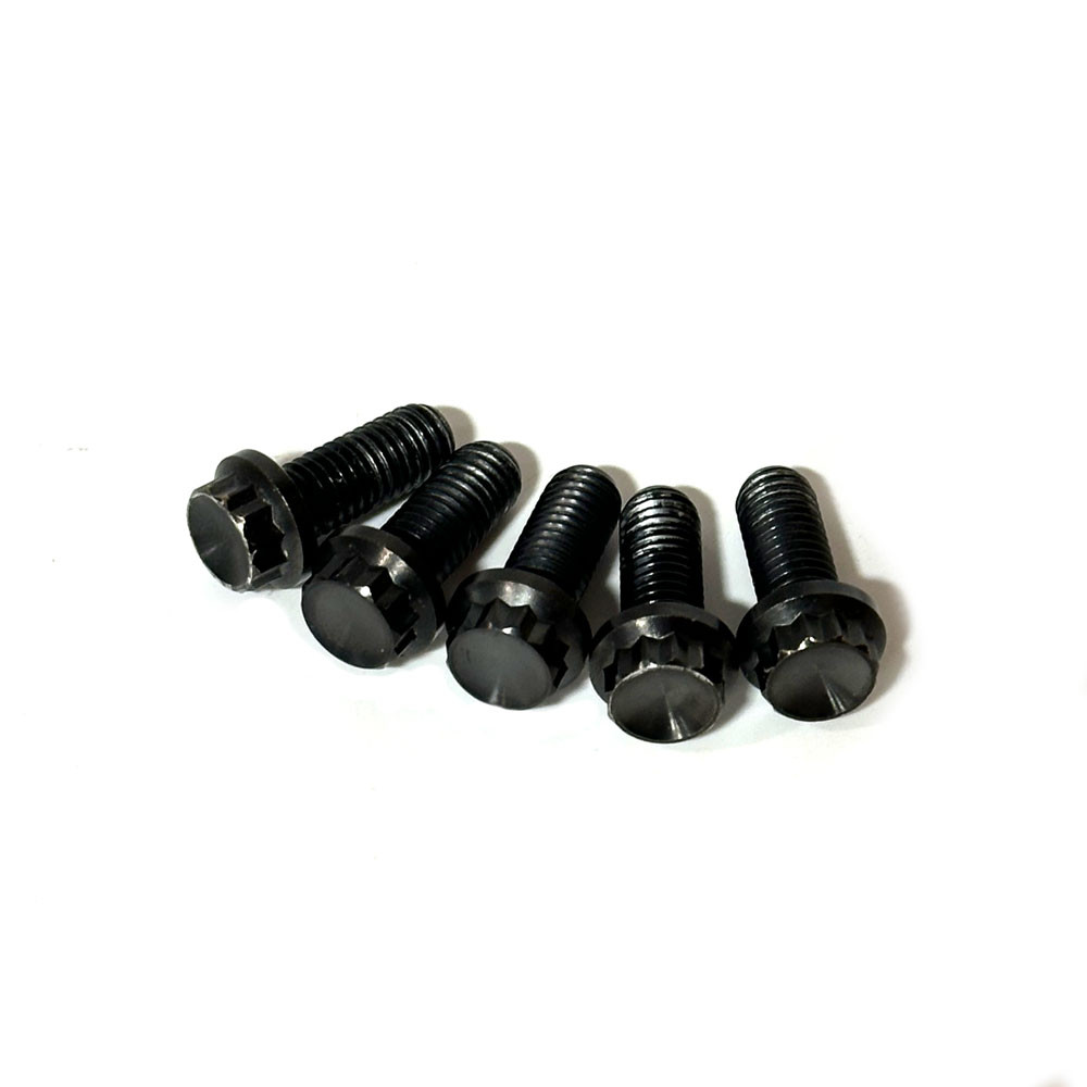 Kraus Black Titanium Front 8mm Brake Rotor Hardware Kit for Harley