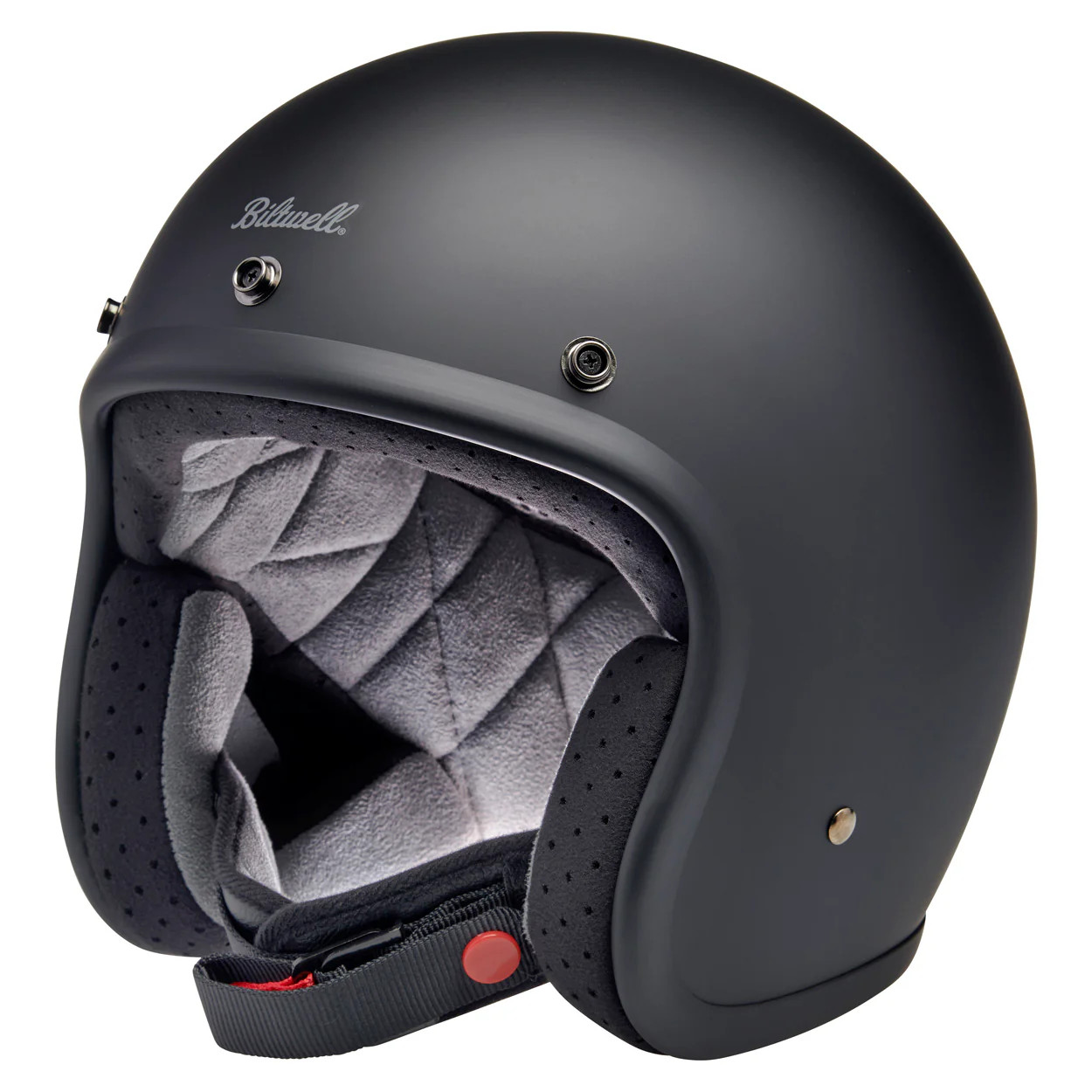 Biltwell Bonanza XXL グロスブラック ヘルメット Biltwell Bonanza Motorcycle Helmet - Flat Black - Get Lowered Cycles