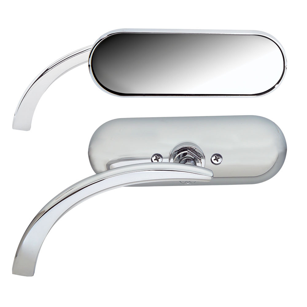 Arlen Ness Mini Oval Micro Mirrors - Get Lowered Cycles