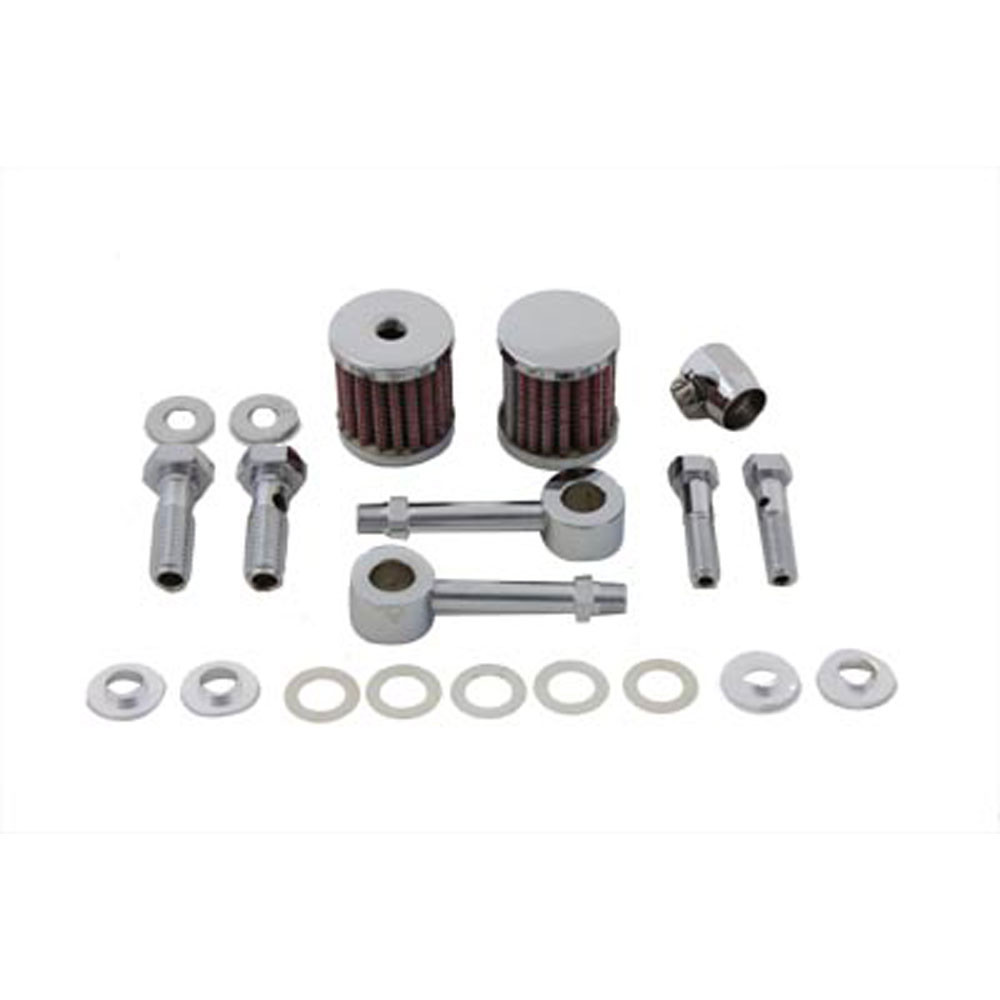 Drag Specialties Braided Hose Crankcase Breather Kit for 19932017