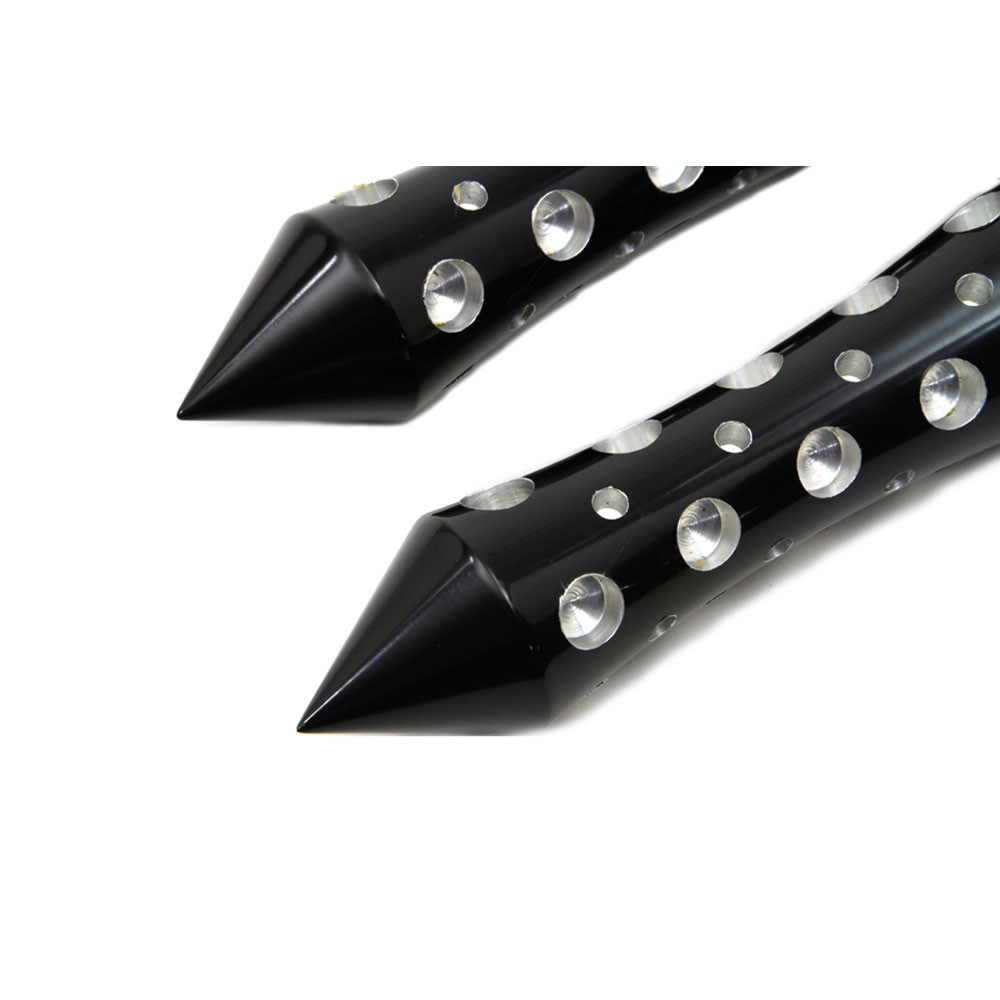 VTwin Black Agostinni Spike Foot Pegs for Harley Get Lowered Cycles