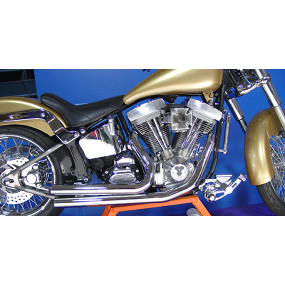 VTwin Chrome 21/4" Monster Drag Pipes Straight Exhaust for 19862006