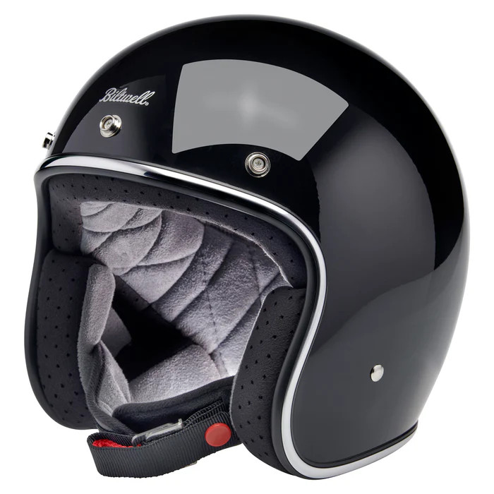 Biltwell Bonanza XXL グロスブラック ヘルメット Biltwell Bonanza Motorcycle Helmet - Gloss Black - Get Lowered Cycles