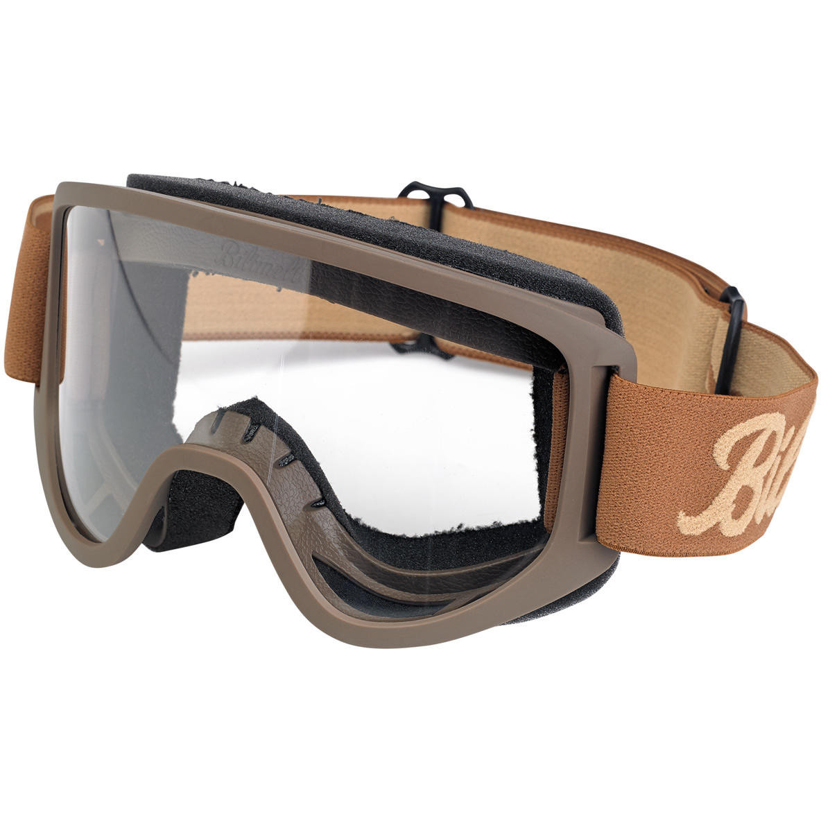 Biltwell Moto 2.0 Goggles - Script Chocolate - Get Lowered Cycles