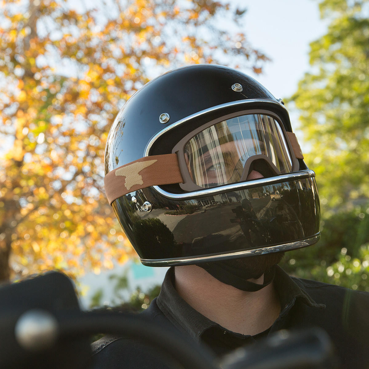 Biltwell Moto 2.0 Goggles - Script Chocolate - Get Lowered Cycles