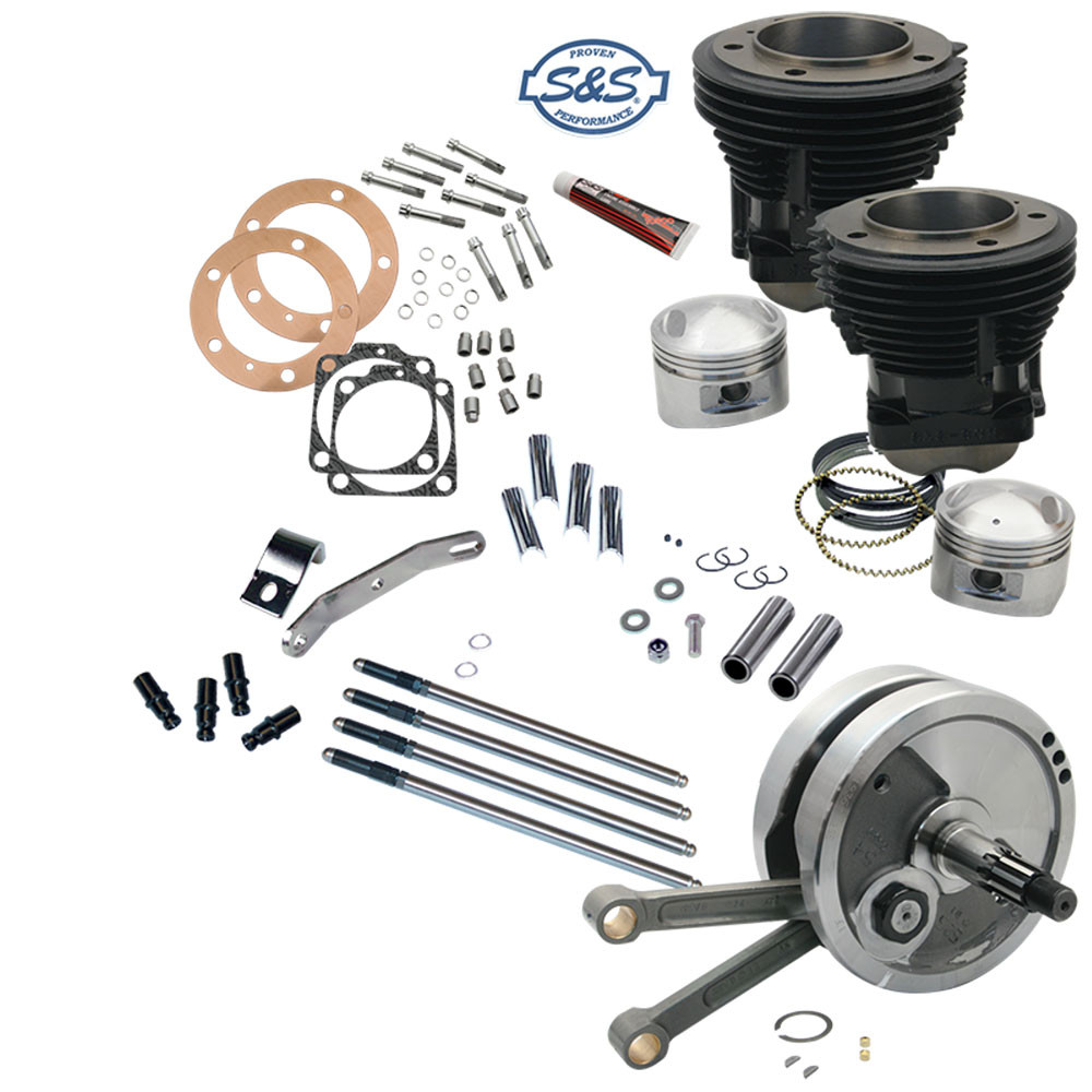 S&S 96" Sidewinder Big Bore Stroker Kit for 19701984 Harley Shovelhead 919134 Get Lowered