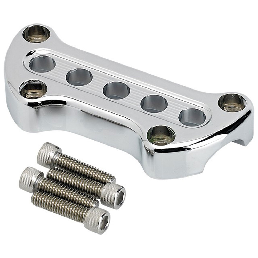 Joker MACHINE UPPER ハンドルバークランプ Joker Machine Handlebar Top Clamp for Harley - Chrome - 03-852C