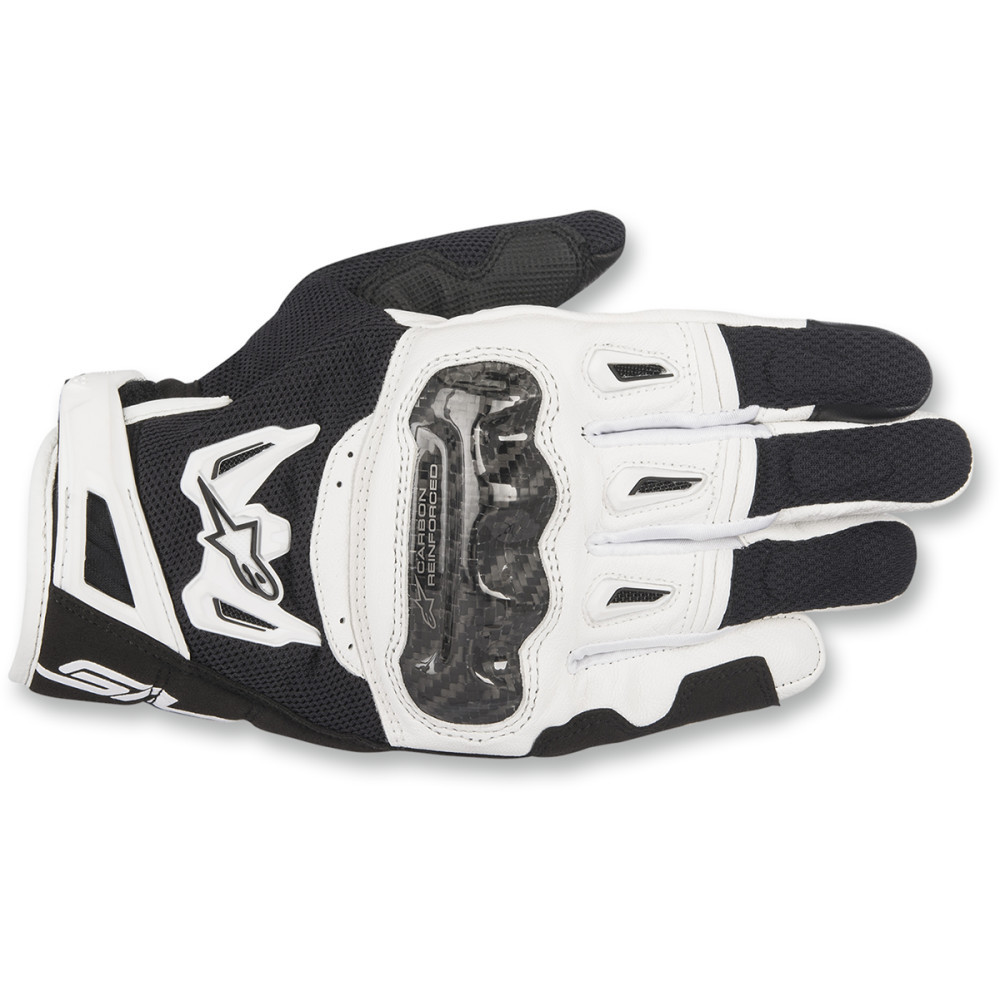 Alpinestars SMX-2 Air Carbon V2 Motorcycle Gloves - Black/White
