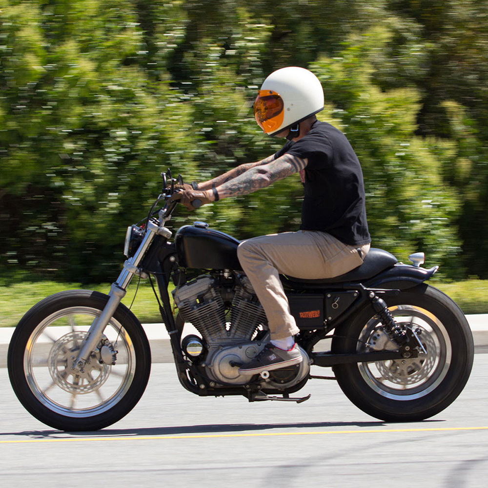 Biltwell Amber Bubble Anti-Fog Shield - BS-ORG-AF-SD - Get Lowered