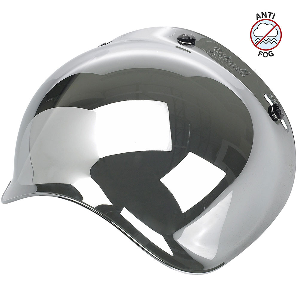 Beck Cromwell Bubble Shield  バブルシールド Biltwell 3-Snap Chrome Mirror Anti-Fog Bubble Shield - BS-CHR-AF