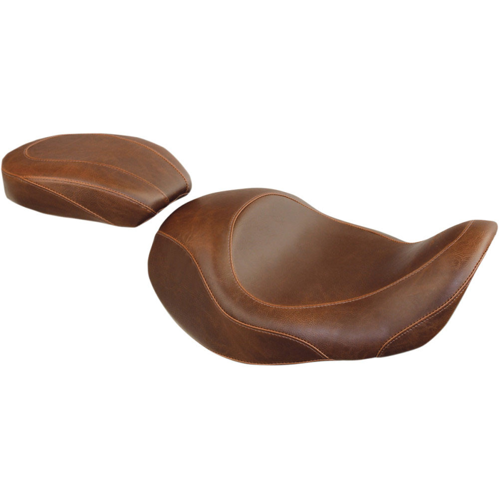 Mustang Wide Tripper Forward Distressed Brown Solo Seat for 2006