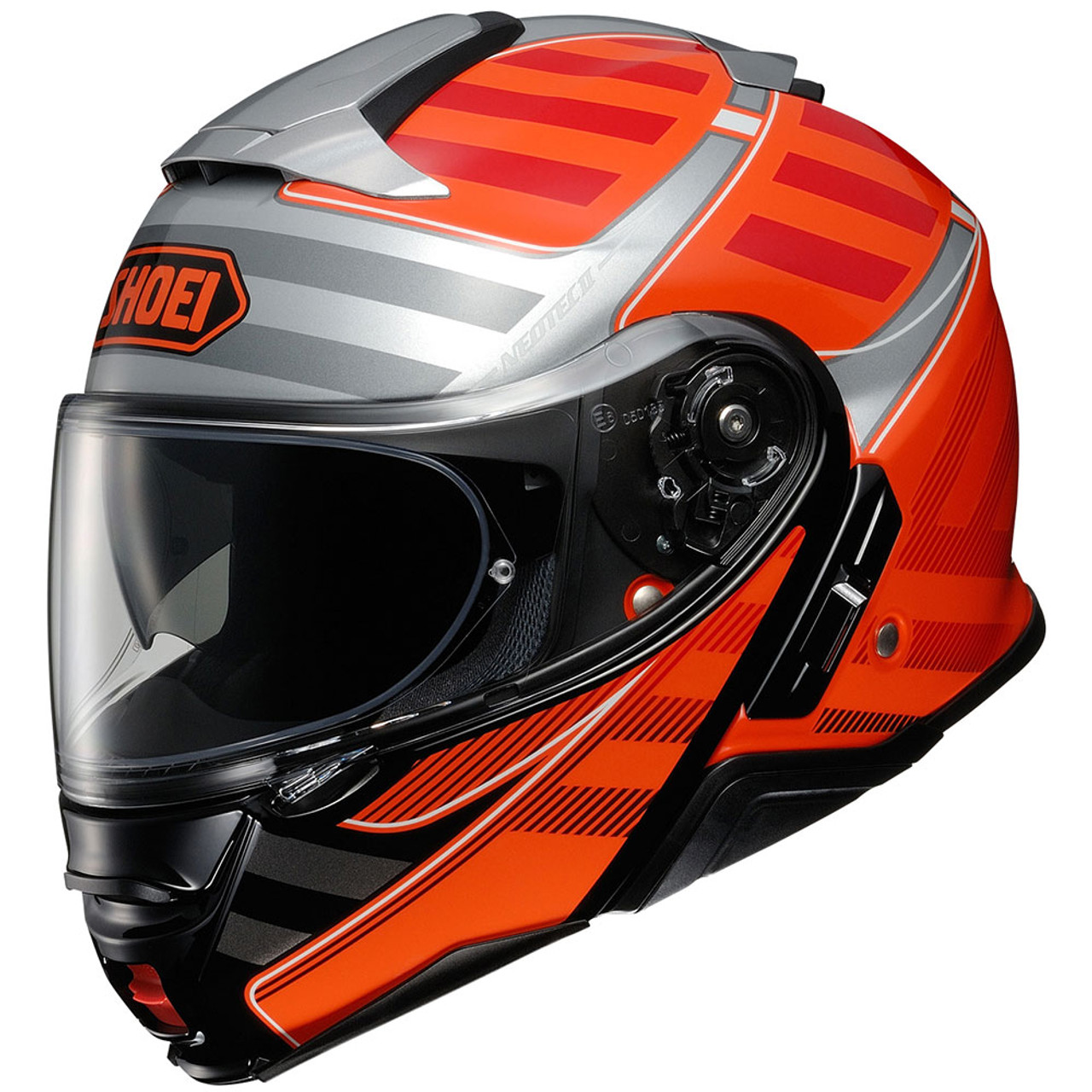 Shoei Neotec 2 Splicer Orange/Silver Modular Motorcycle Helmet