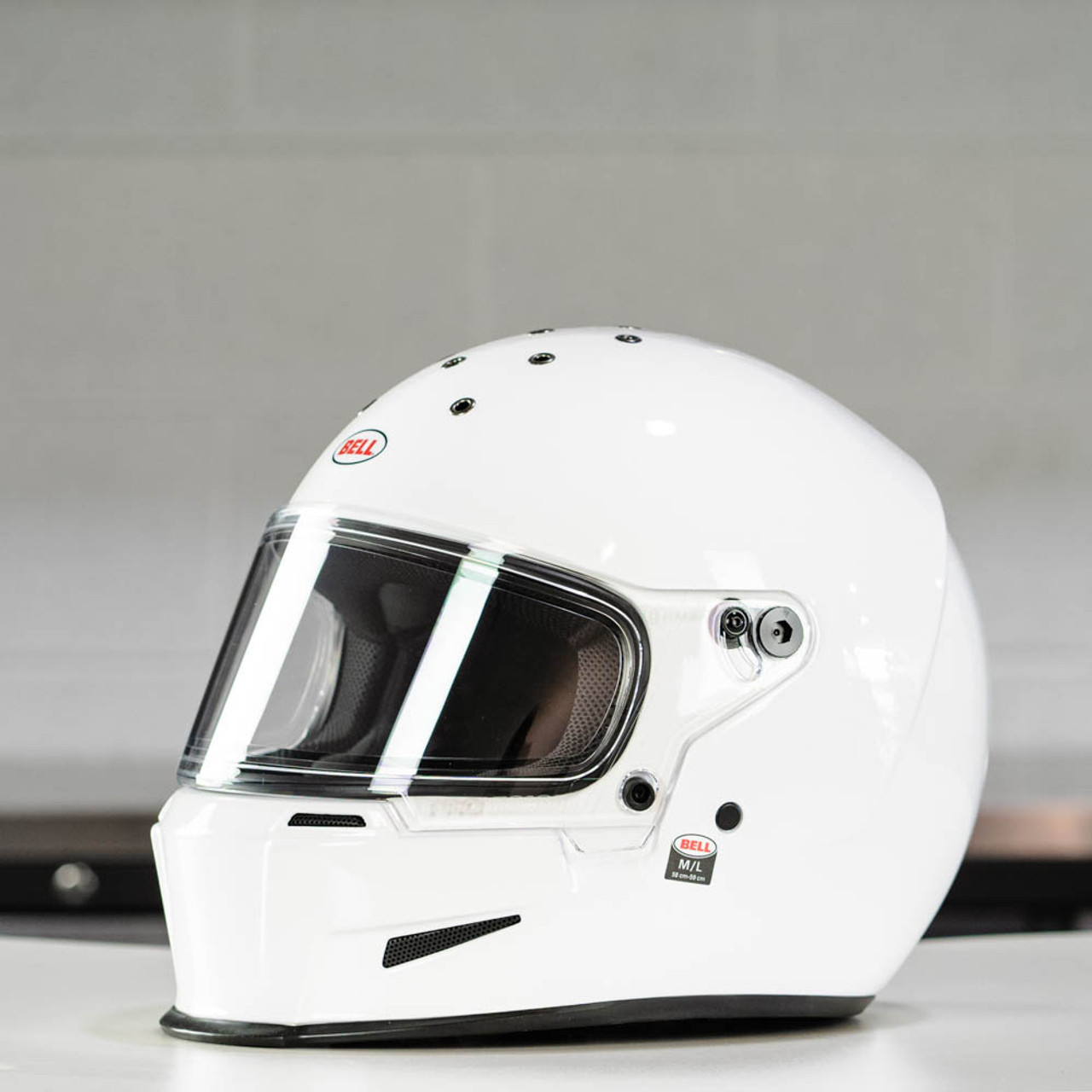 Bell Eliminator Gloss White Helmet - Get Lowered Cycles