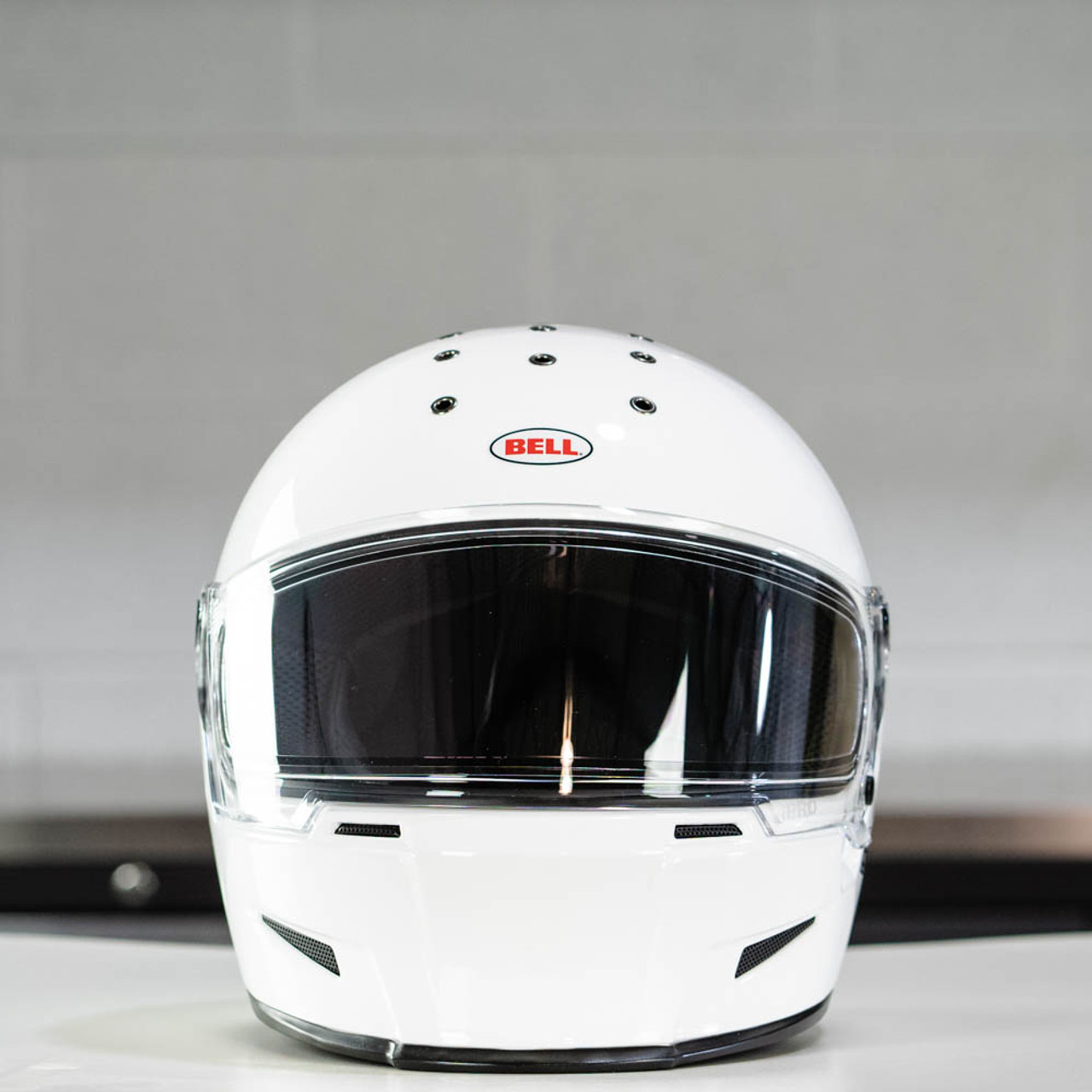 Bell Eliminator Gloss White Helmet - Get Lowered Cycles