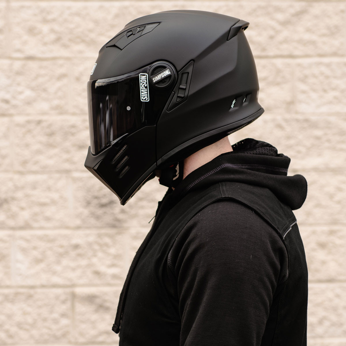 Simpson Mod Bandit Modular Motorcycle Helmet - Matte Black | Get