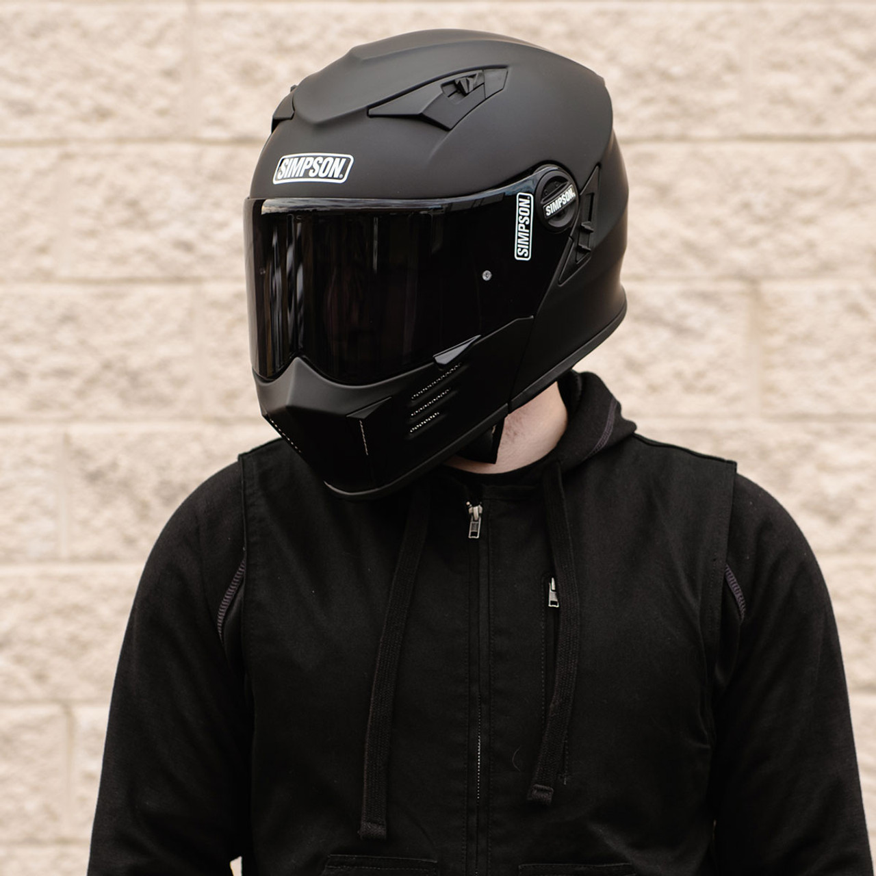 Simpson Mod Bandit Helmet - Matte Black - Get Lowered Cycles