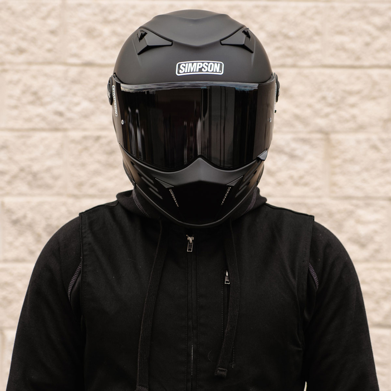 Simpson Mod Bandit Helmet - Matte Black - Get Lowered Cycles