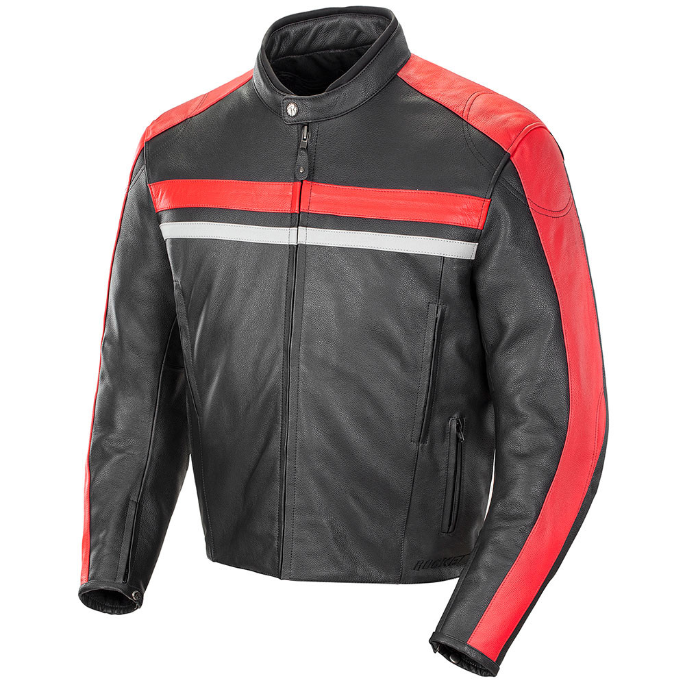 old black leather jacket