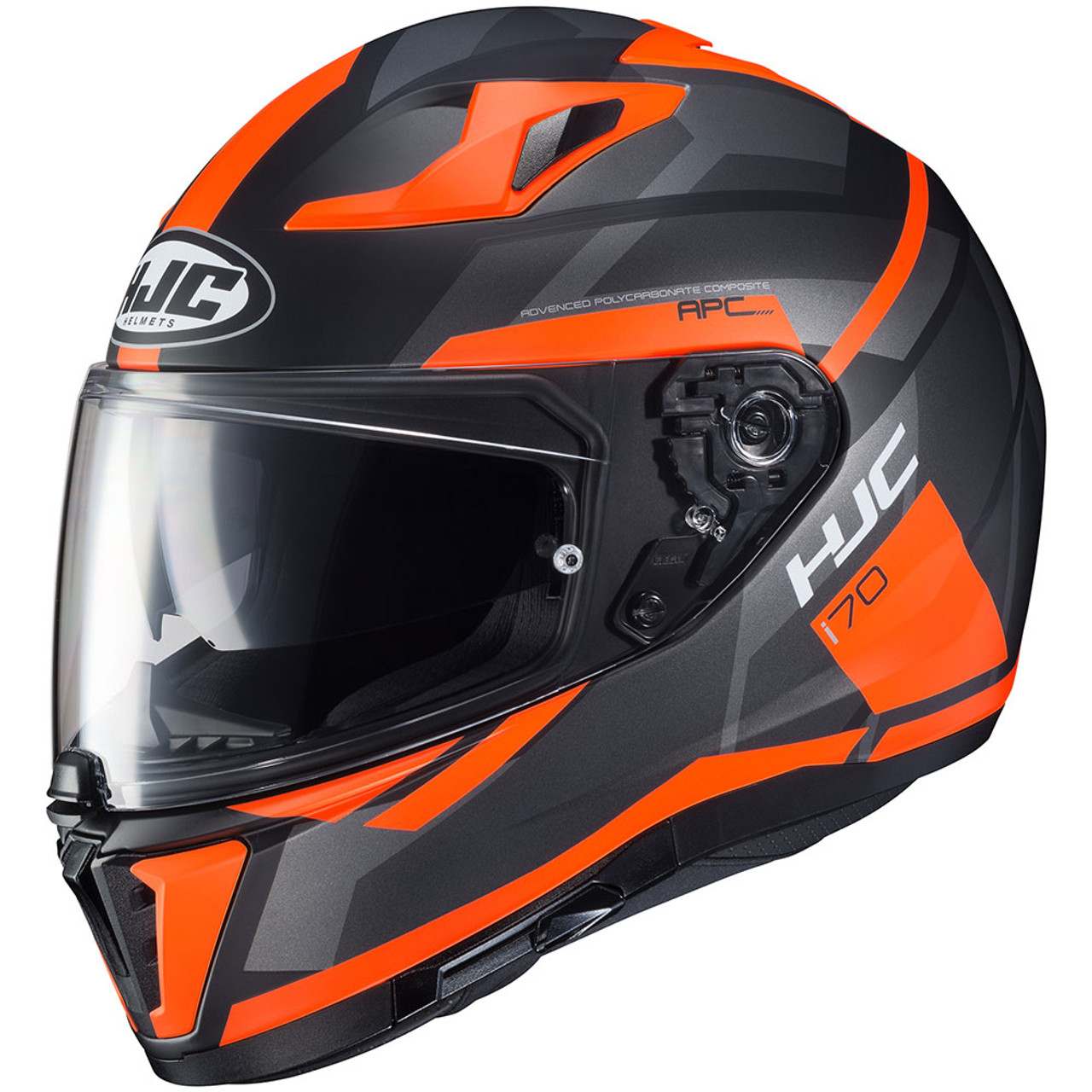 orange motorcycle helmet