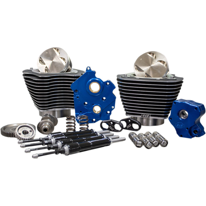 S S 124 Power Package Kit Gear Drive Oil Cooled For 107 Harley M8 Highlighted Fins And Black Pushrod Tubes 310 1058 Get Lowered Cycles