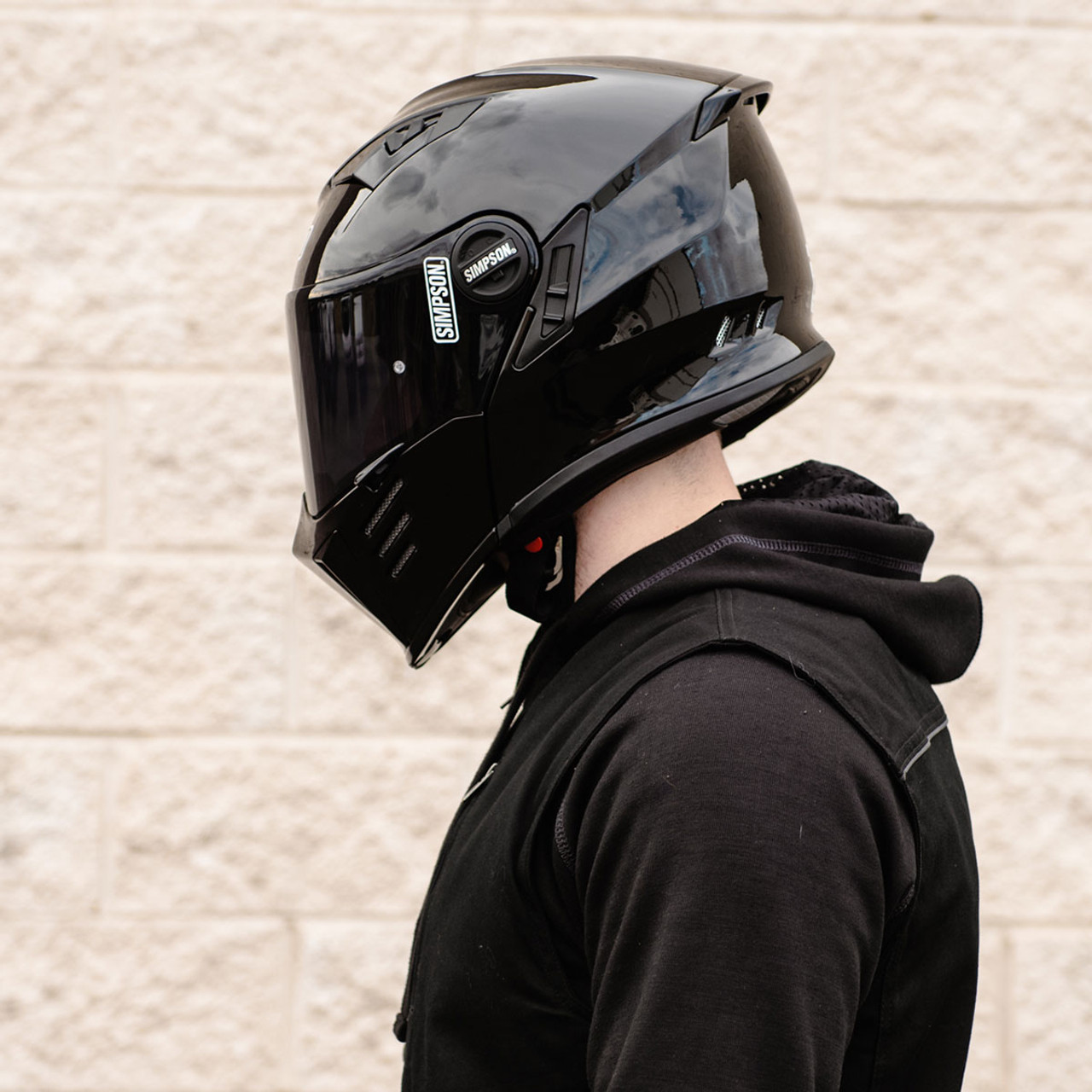 Simpson Helmets - Gloss Black Mod Bandit Helmet - Get Lowered Cycles