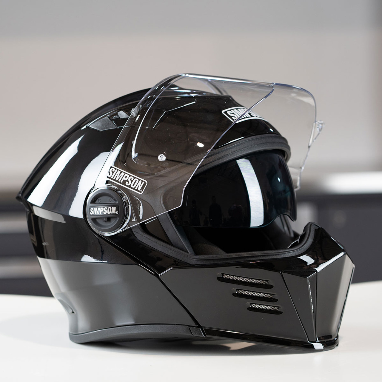 Simpson Helmets - Gloss Black Mod Bandit Helmet - Get Lowered Cycles