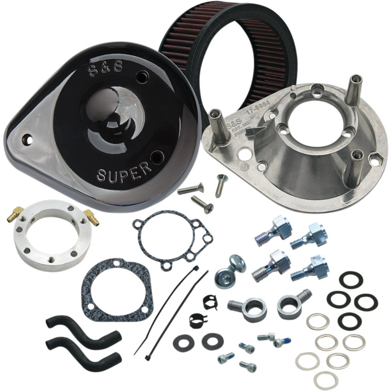S Amp S Teardrop Air Cleaner Kit For 1993 2006 Harley Big Twin Stock Cv Carb Black