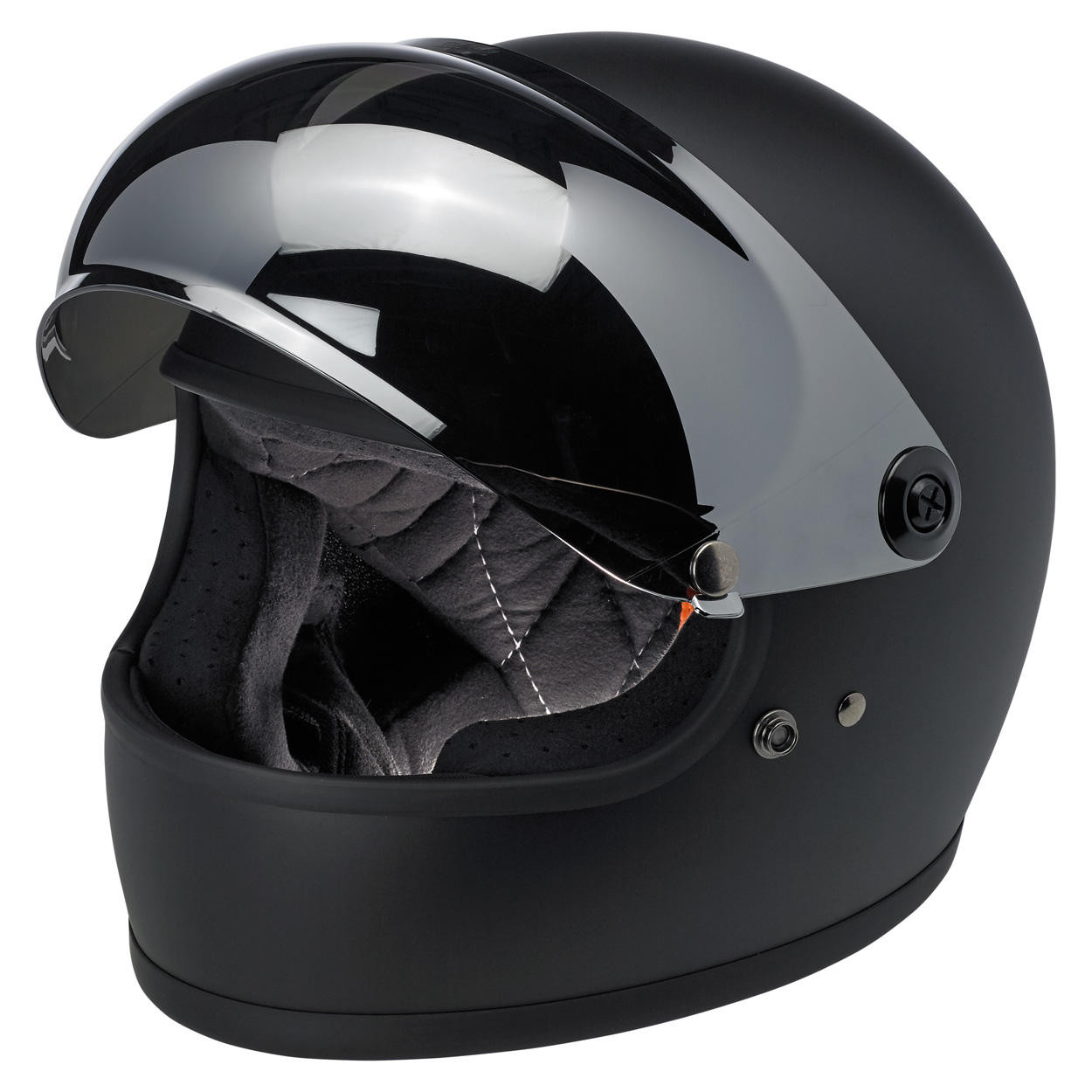 Chrome Mirror Biltwell Gringo S Bubble 