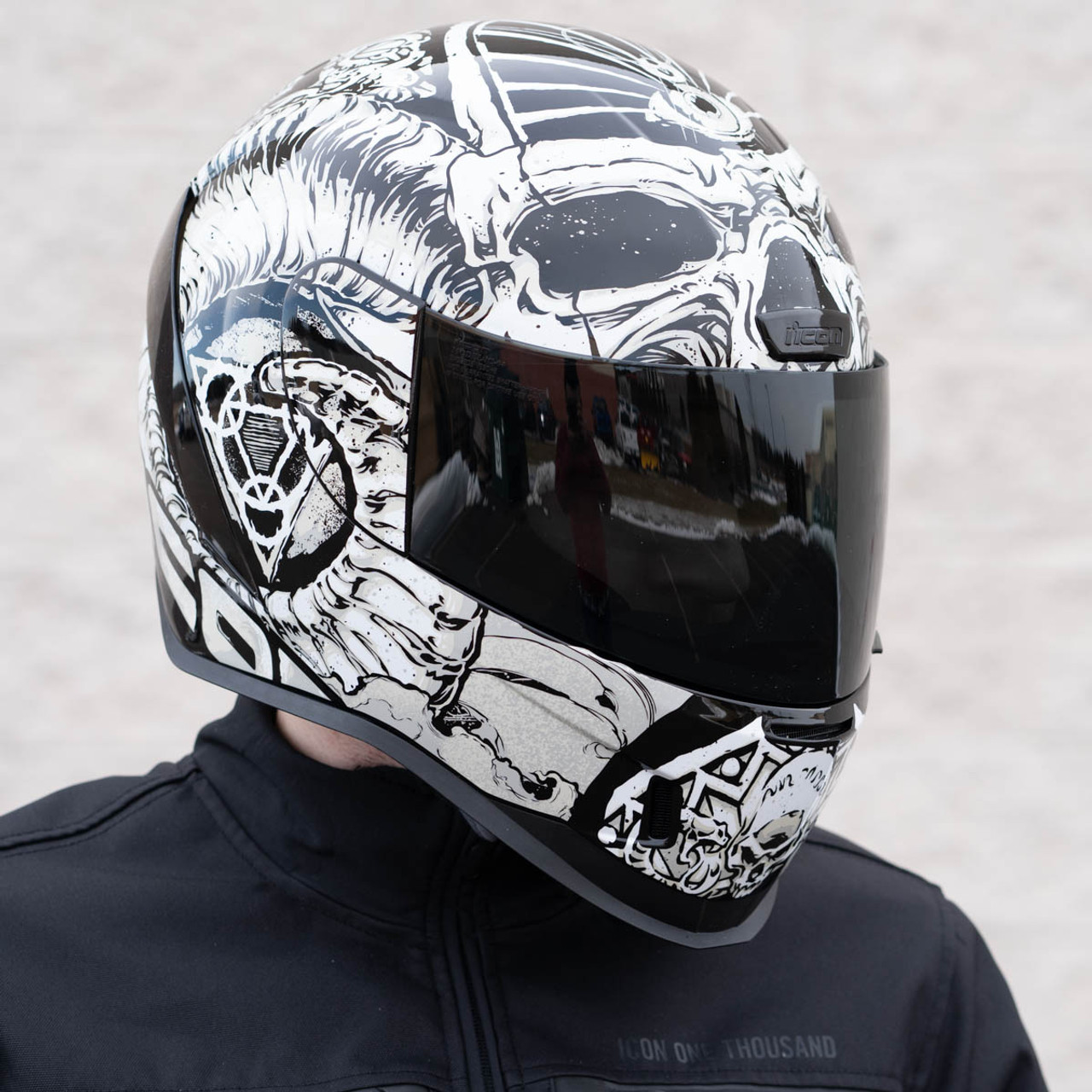 Icon Airform Sacrosanct White Helmet - Get Lowered Cycles
