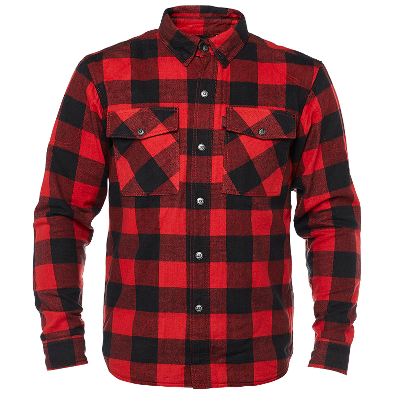 Speed and Strength Dropout Black/Red Armored Moto Flannel Shirt - Get ...