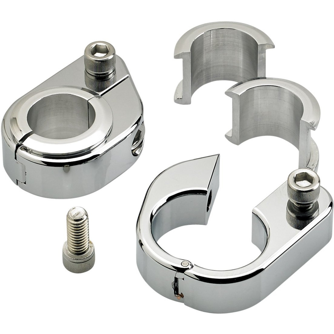 Biltwell O/S Speed Clamps - Chrome - 6907-105 - Get Lowered Cycles