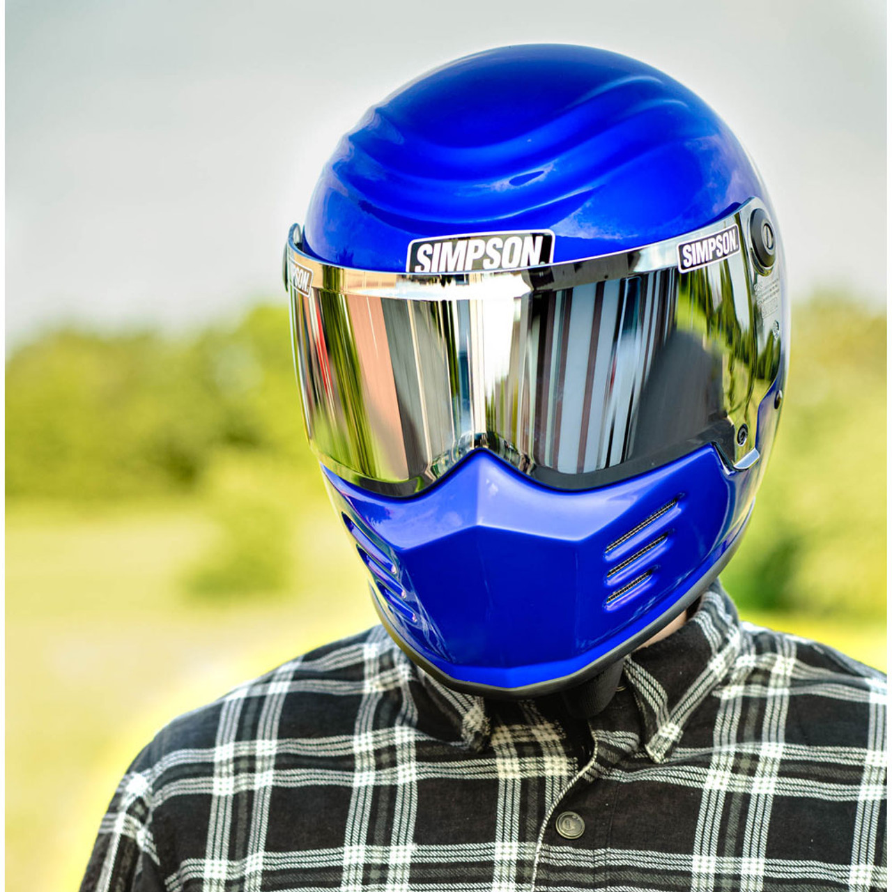 simpson outlaw bandit helmet blue large 28315l6