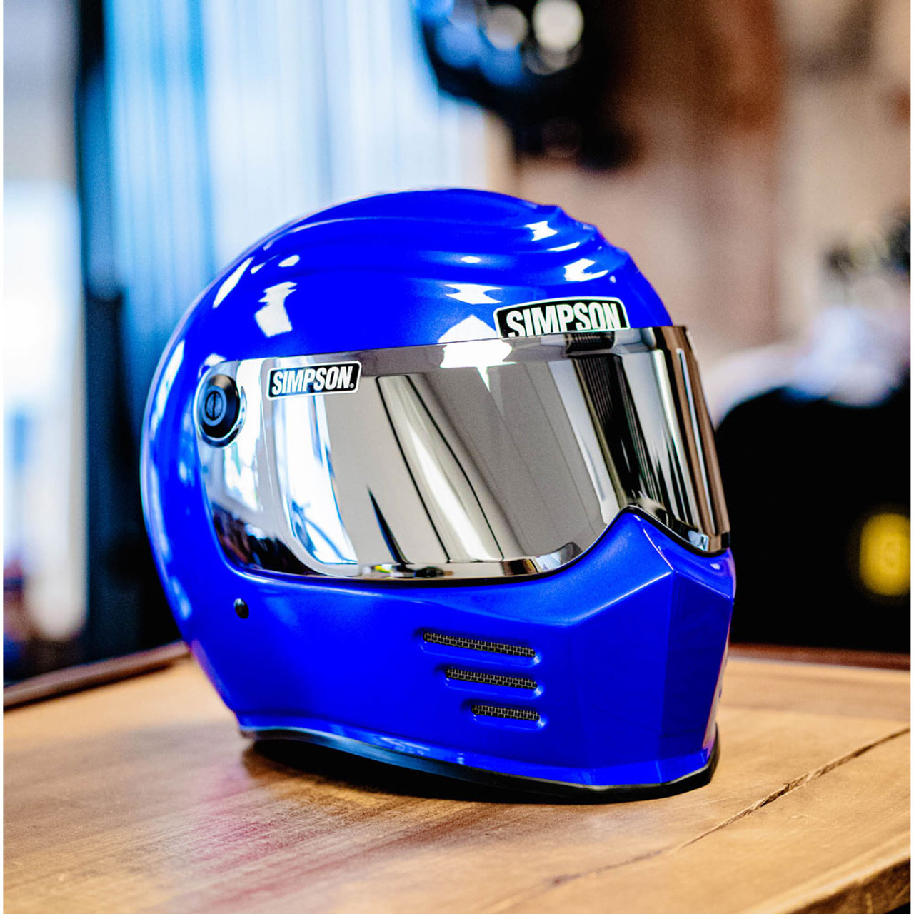 simpson outlaw bandit helmet blue large 28315l6