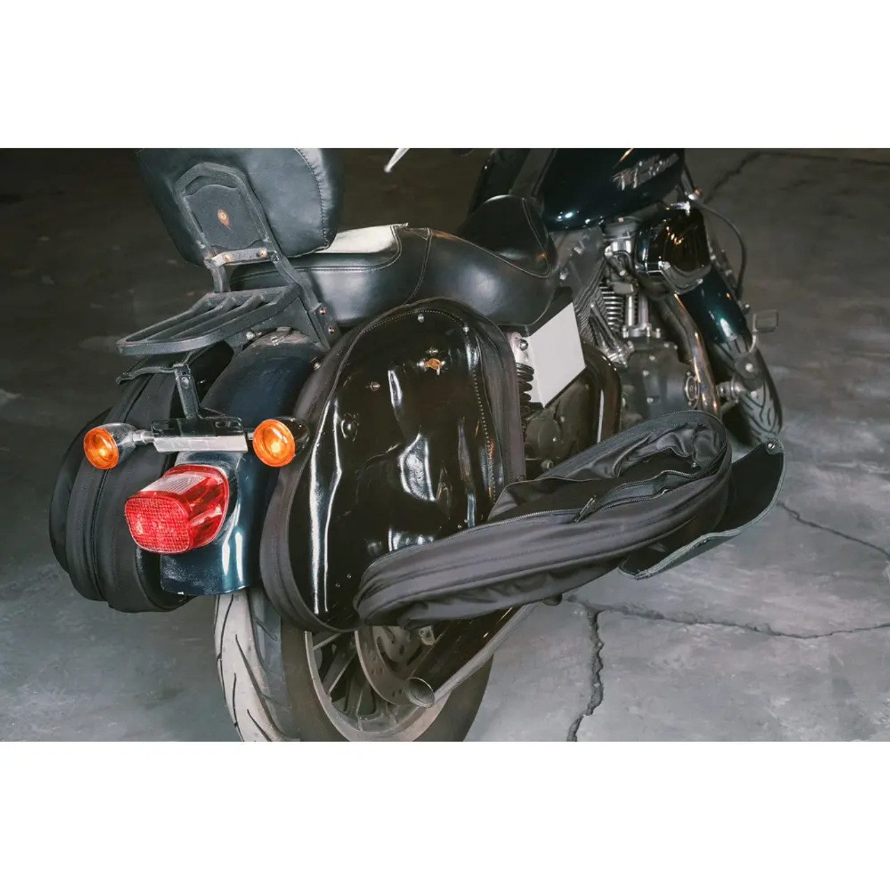 Leather Pros Saddlebags for Harley Dyna | Get Lowered Cycles