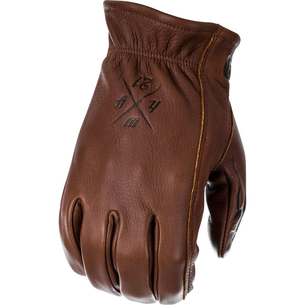 Highway 21 Louie Brown Leather Gloves - Get Lowered Cycles