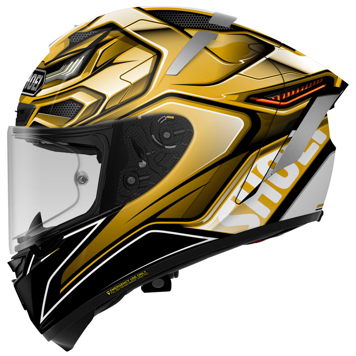 Shoei X-14 Aerodyne Gold TC-9 Motorcycle Helmet Get Lowered Cycles
