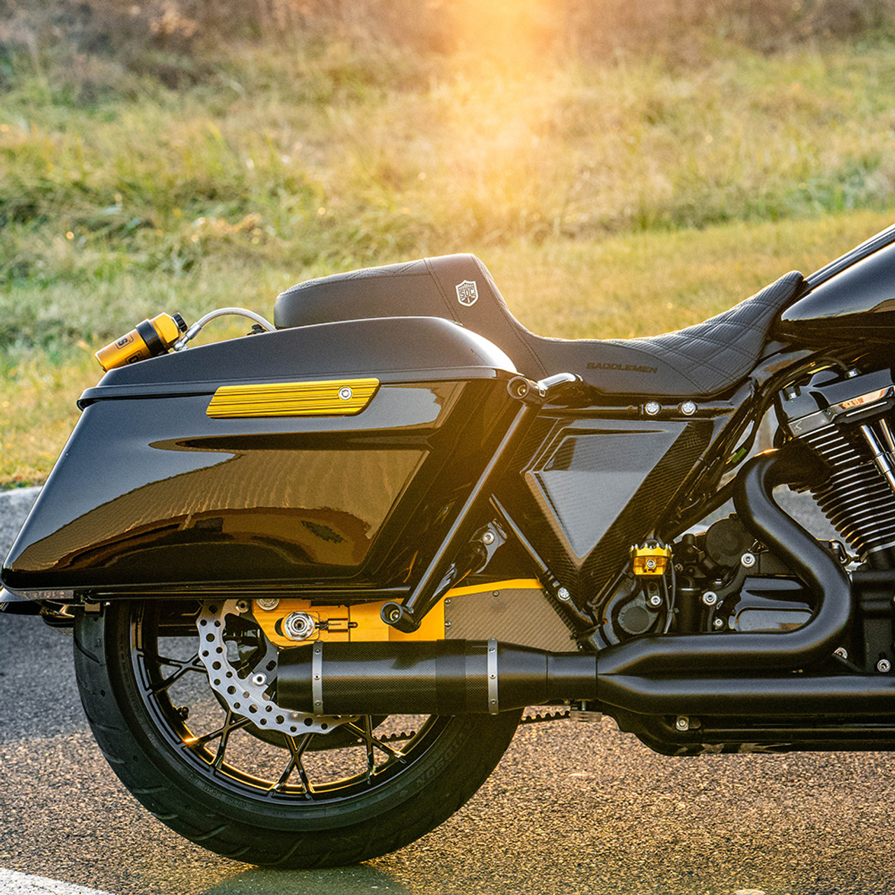 D&D Carbon Fiber Bob Cat 2-Into-1 Exhaust for 2017-2021 Harley 