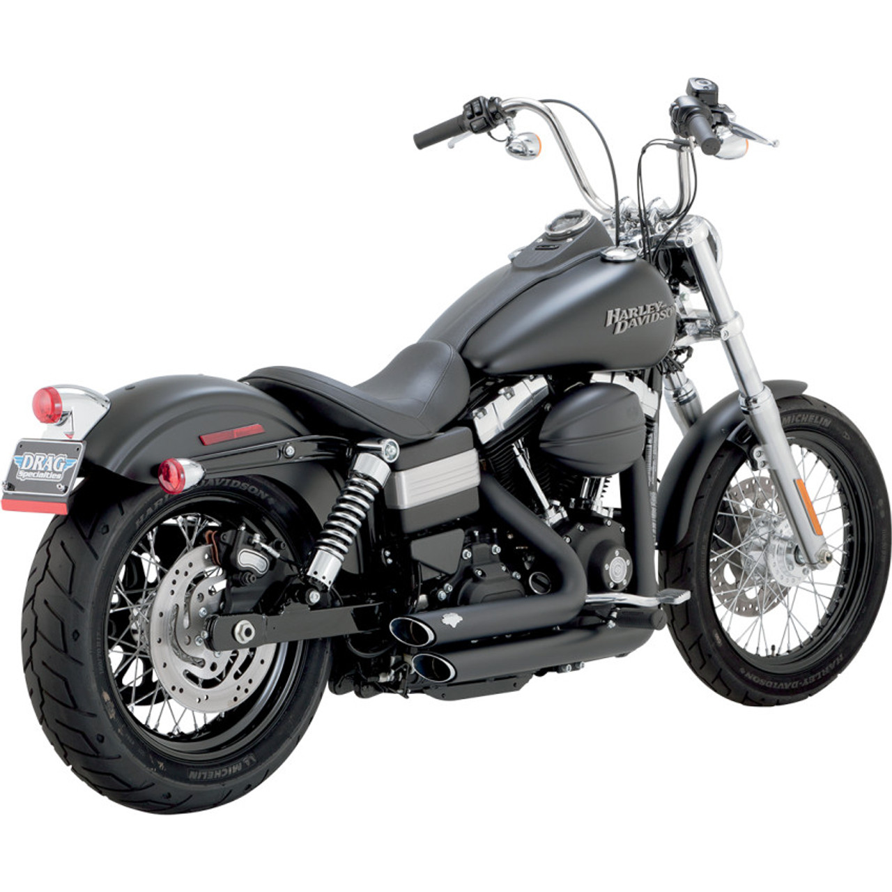 Vance & Hines Shortshots Staggered ブラック Vance & Hines® Shortshots Staggered Black 2-into-2 Exhaust