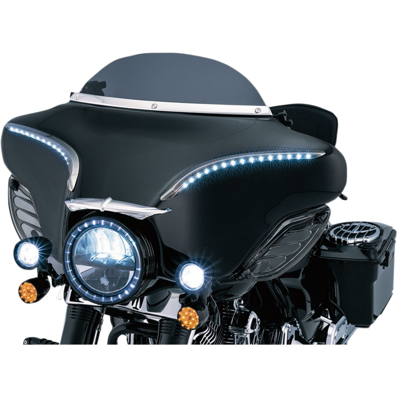 Pare Brise Harley Davidson Black CNC Faring Windshield Trim