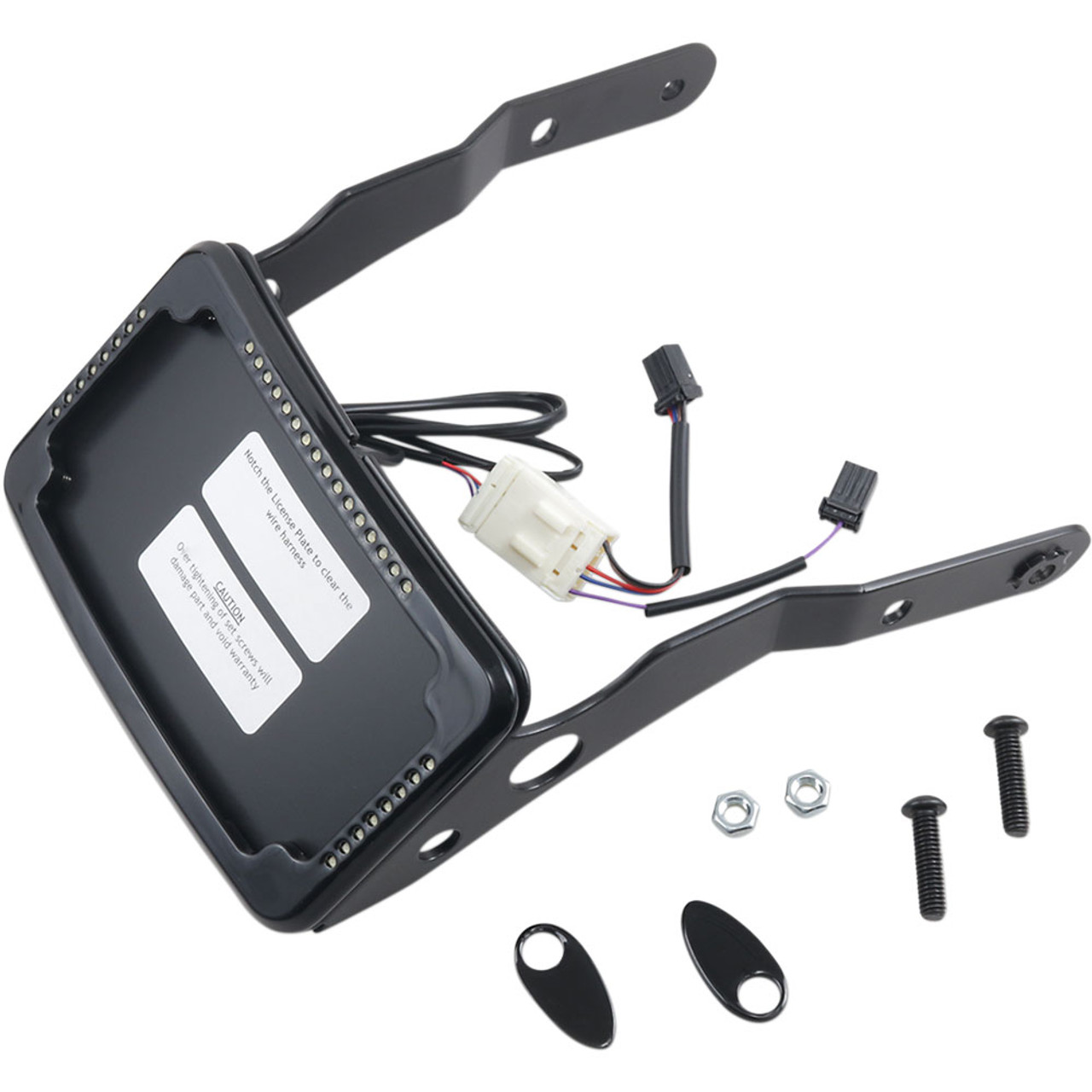 Cycle Visions Curved License Plate Mount with Slick Signal for 2009-2020  Harley Sportster - Black