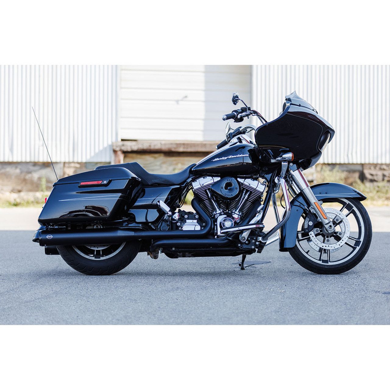Su0026S GNX 4.5 Slip-On Mufflers for Harley Touring - Black - 550-0990 - Get  Lowered Cycles
