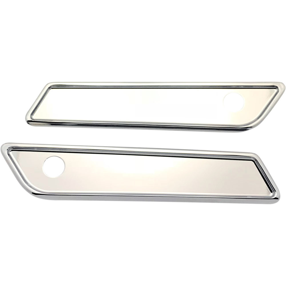 Chrome & Smoke ABS Saddlebag Hinge Latch Covers For Harley Touring 2014-Up