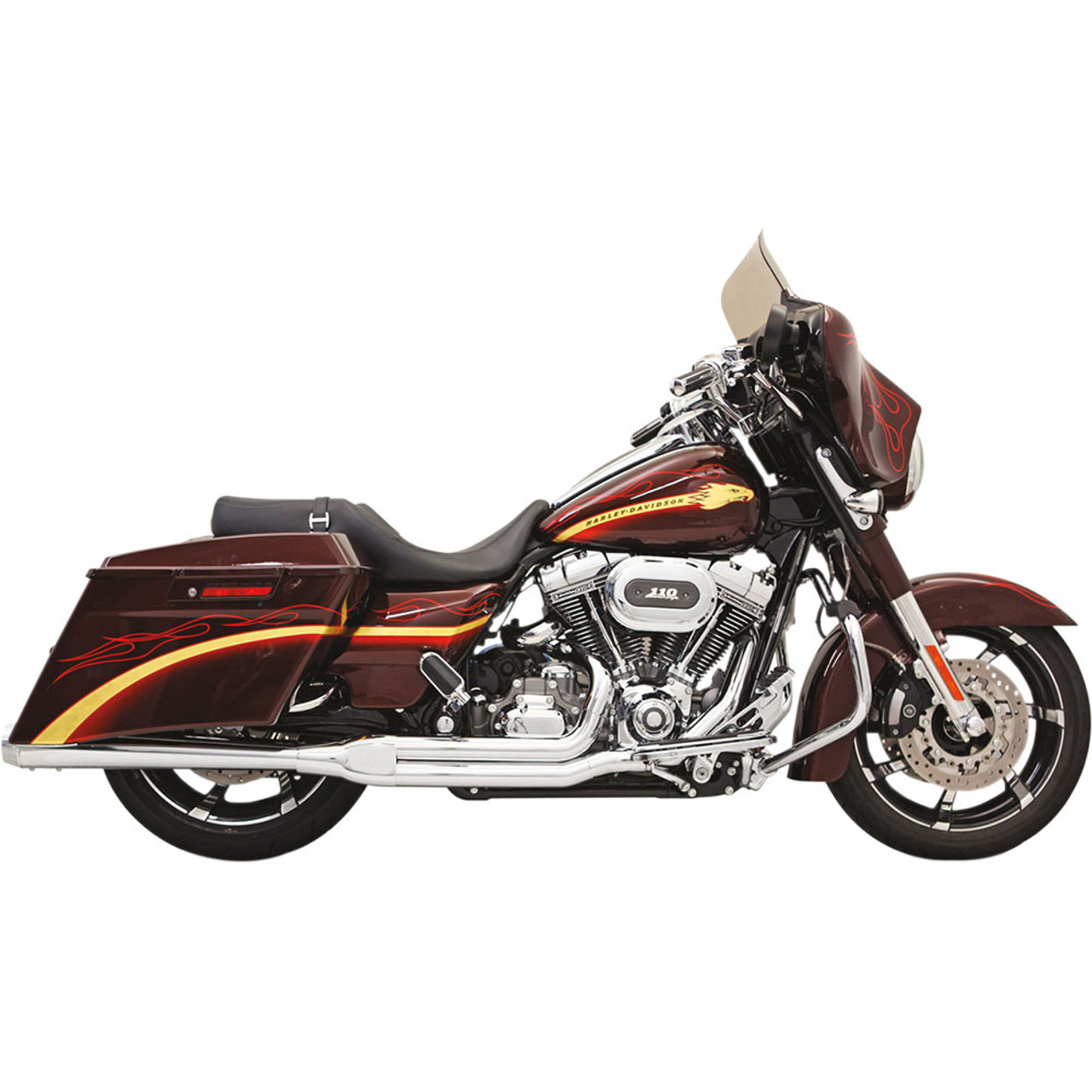 Bassani Long Road Rage 2 1 Exhaust for 2010 2016 Harley Touring