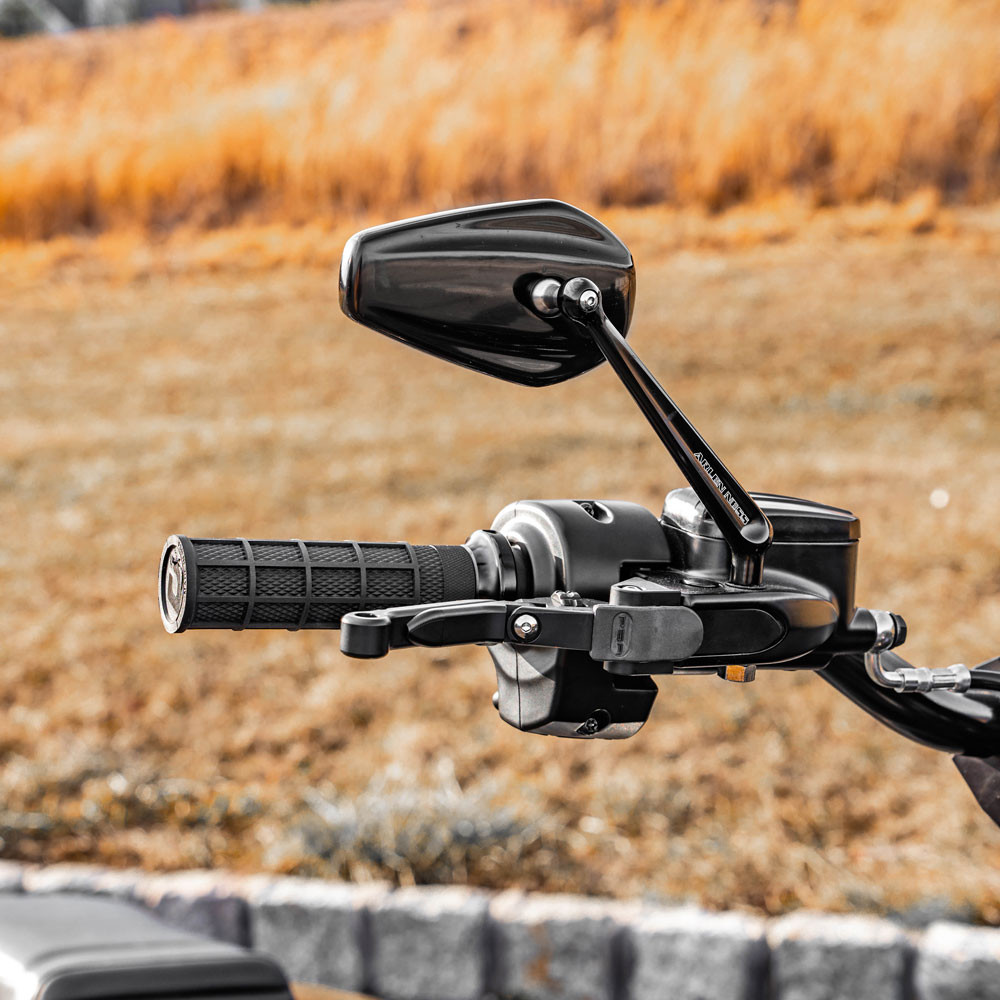 Arlen Ness Mini Stocker Mirrors for Harley - Black - 13-156 - 13