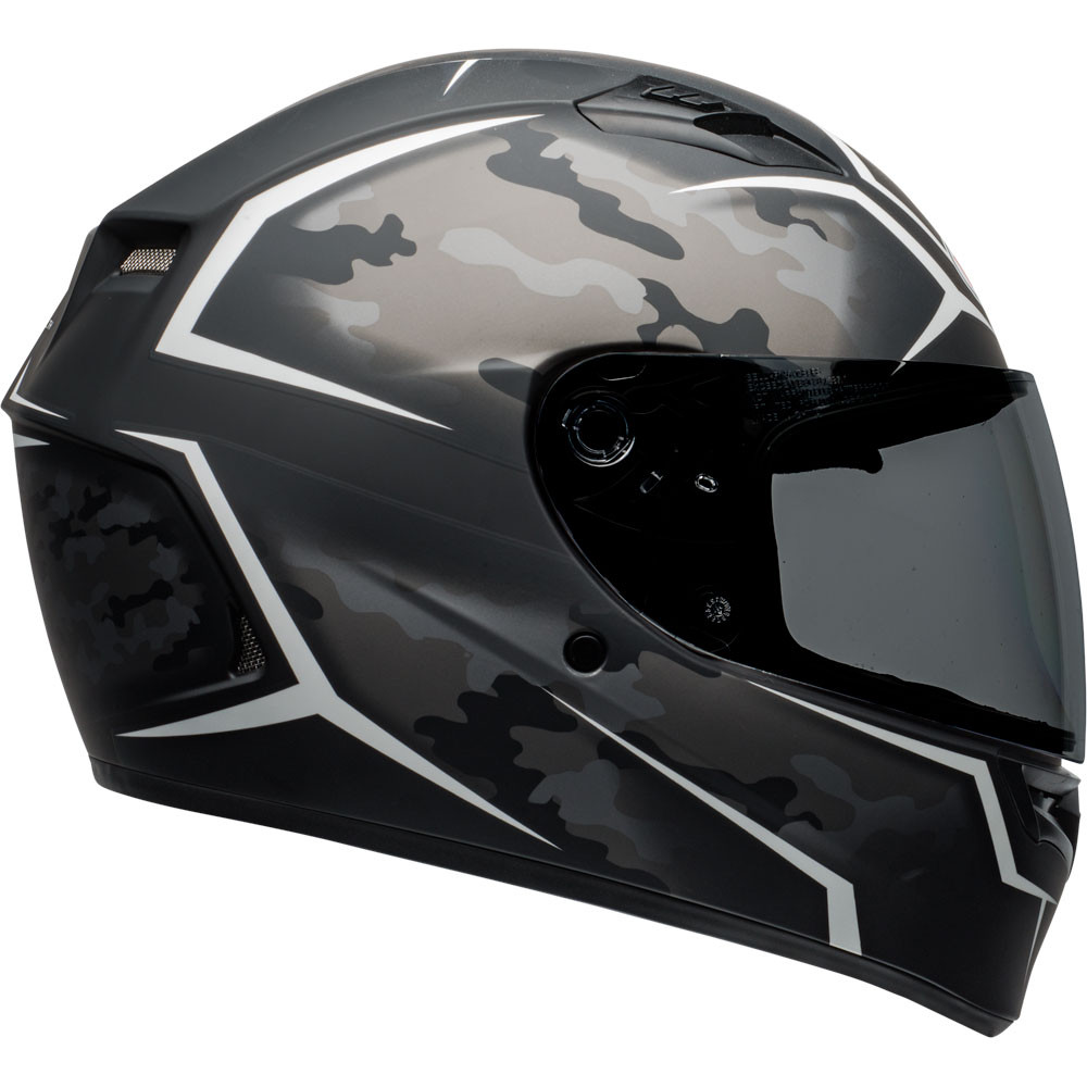 Bell Qualifier Stealth Camo Matte Black/White Helmet - Get Lowered