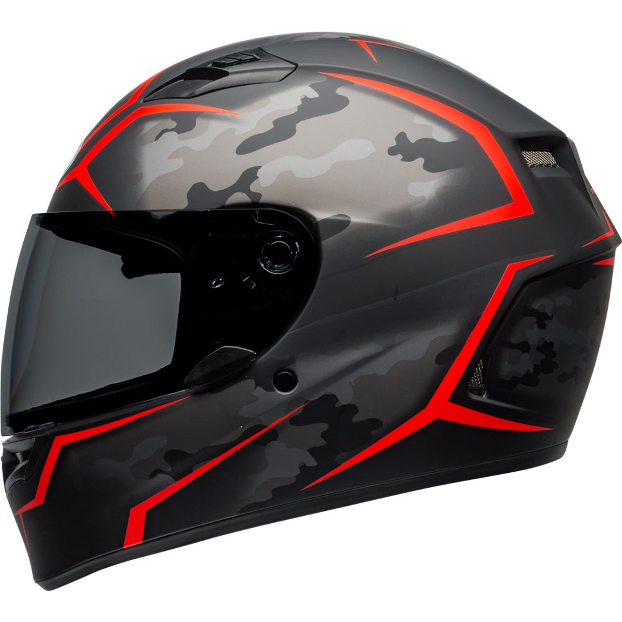 Bell Qualifier Stealth Camo Helmet - Matte Black/Red