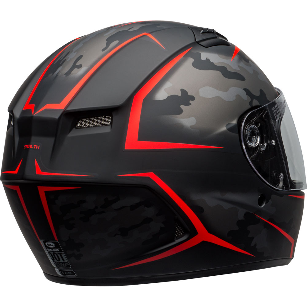 Bell Qualifier Stealth Camo Helmet - Matte Black/Red - Get Lowered