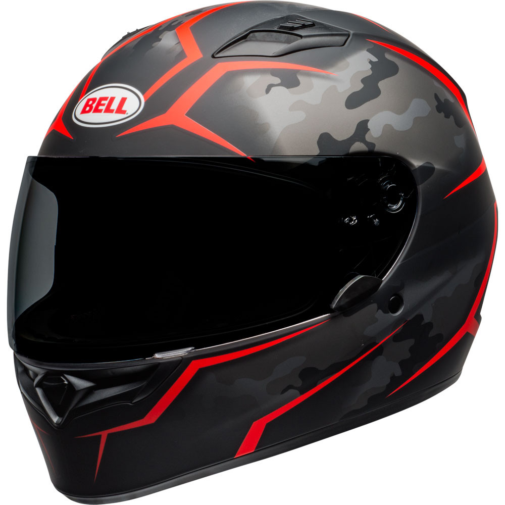 Bell Qualifier S ベル クオリファイア ステルス カモ Bell Helmets Qualifier (Stealth Camo) (Medium) (Black/Red) - BL